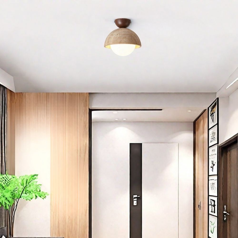 Japanse houten omgekeerde plafondlamp HL884