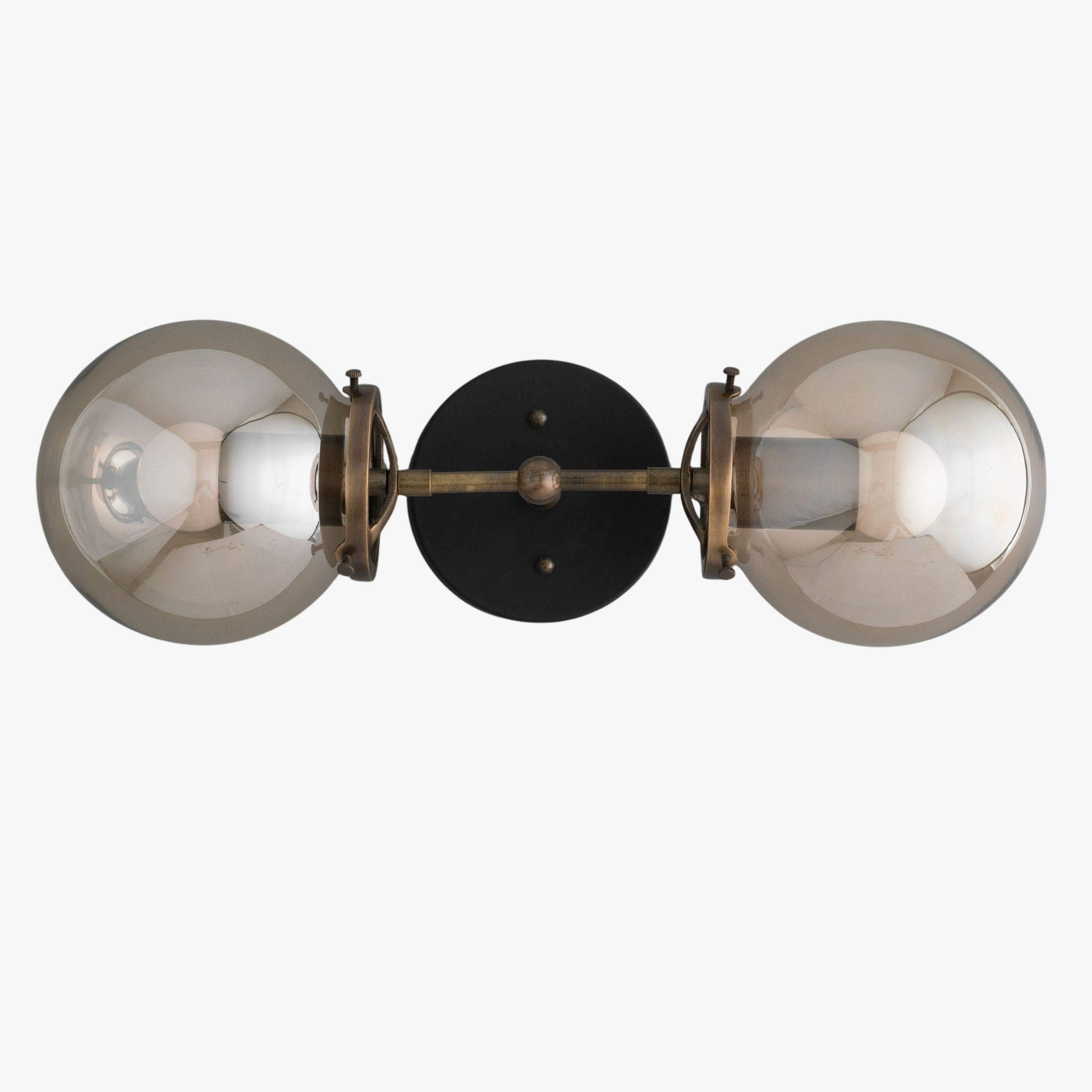 Lumio Globe Dubbele Globe Badkamer Wandlamp - Rustieke Boerderij Badkamer Wandlamp HL1698