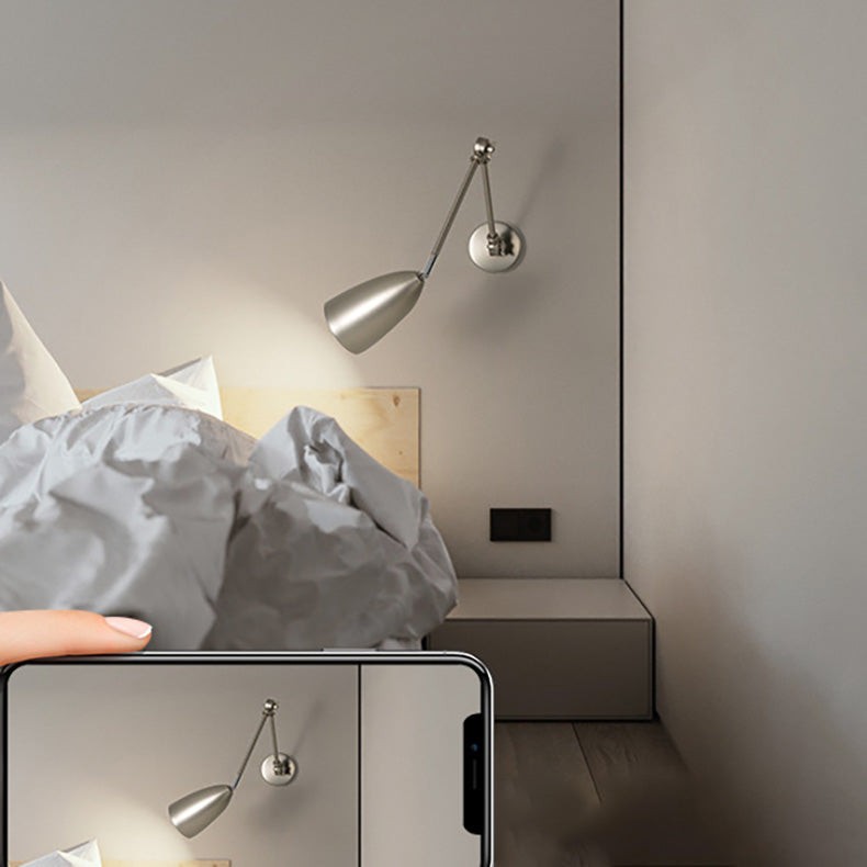 Moderne industriële intrekbare draaibare wandlamp met schommelarm van ijzer HL1108