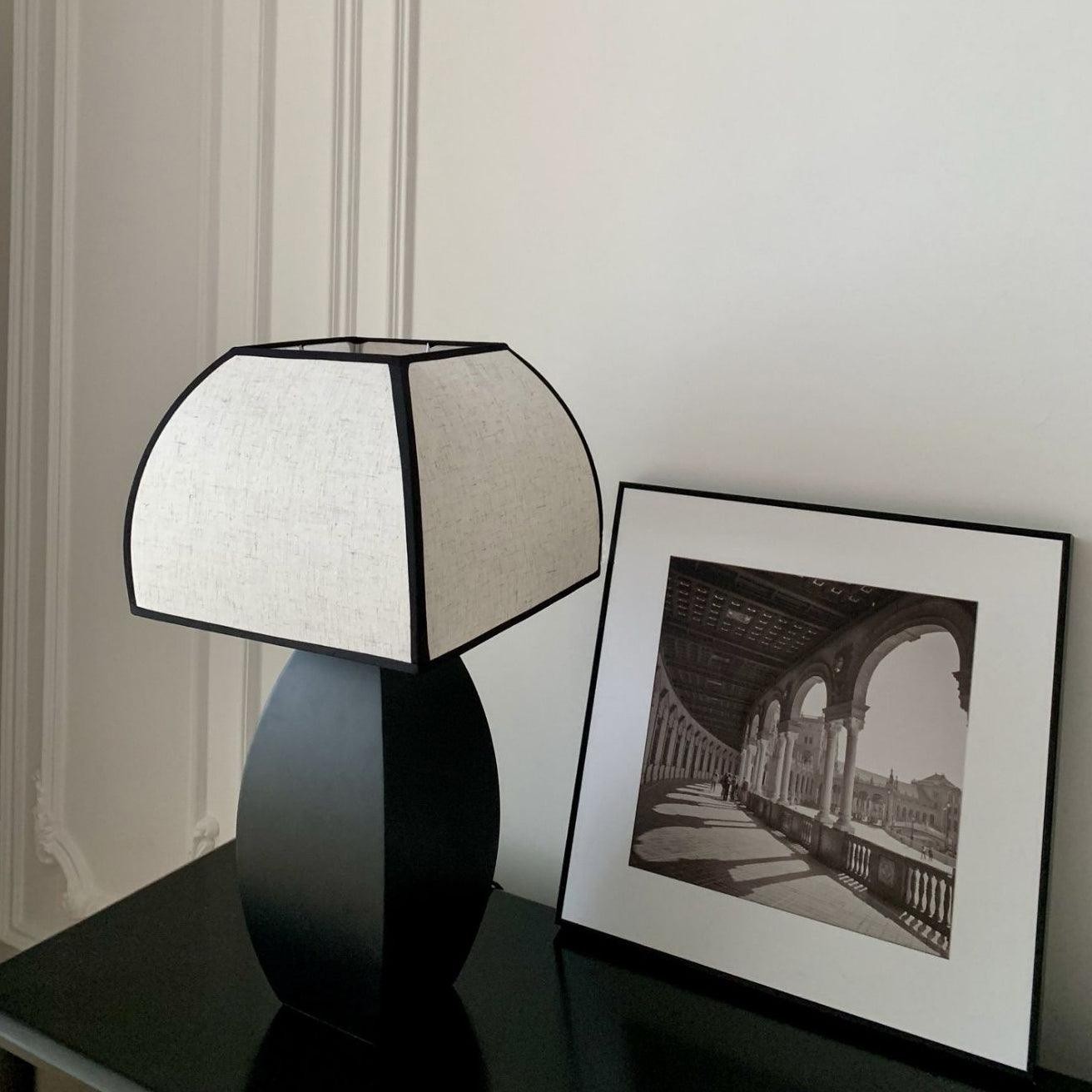 Retro Metalen Paddestoel Stoffen Tafellamp HL554