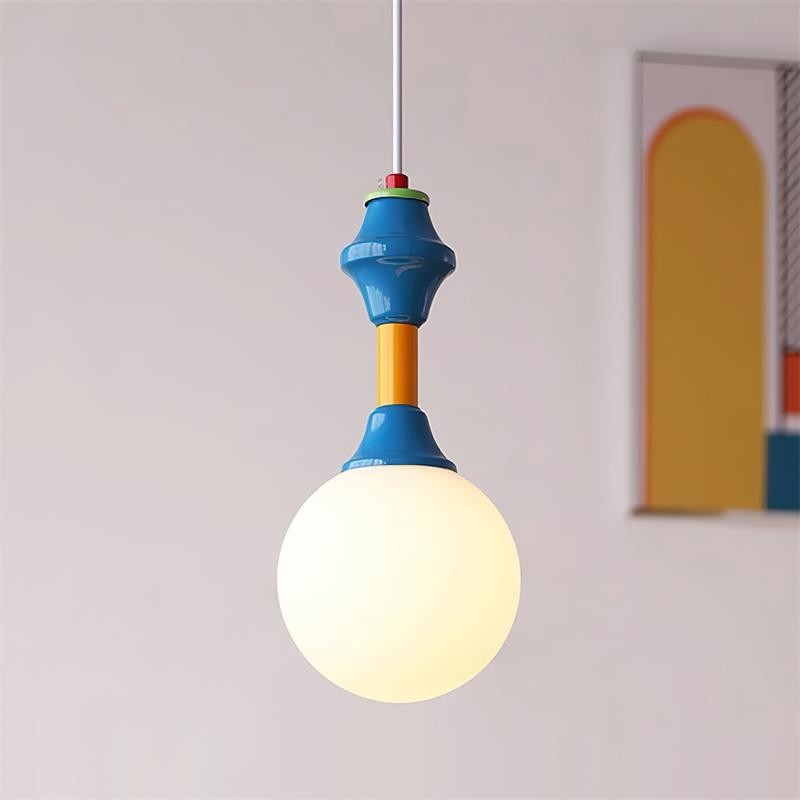 Franse blauw-witte sfeer hanglamp HL907