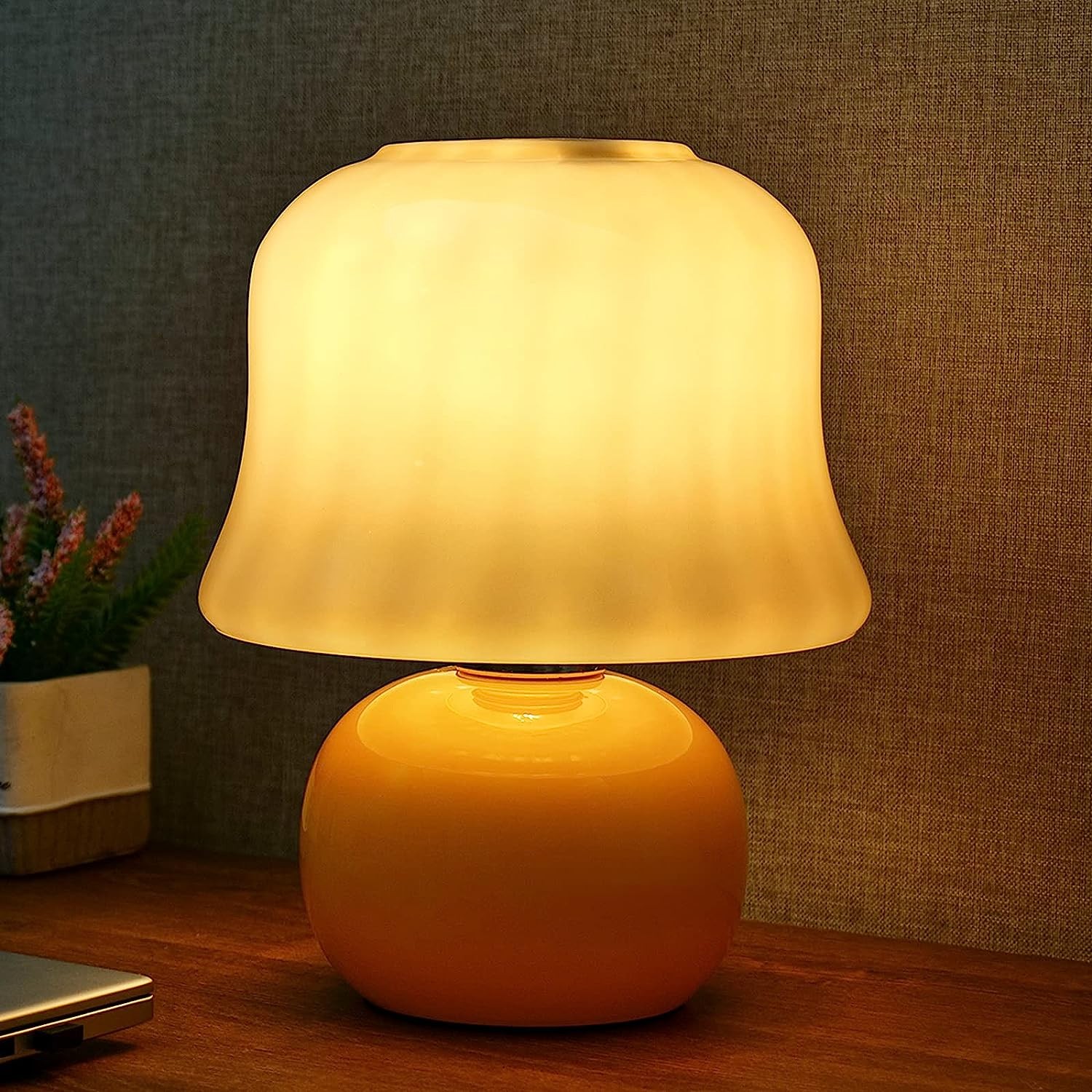 Vintage Mushroom LED Glazen Tafellamp HL11