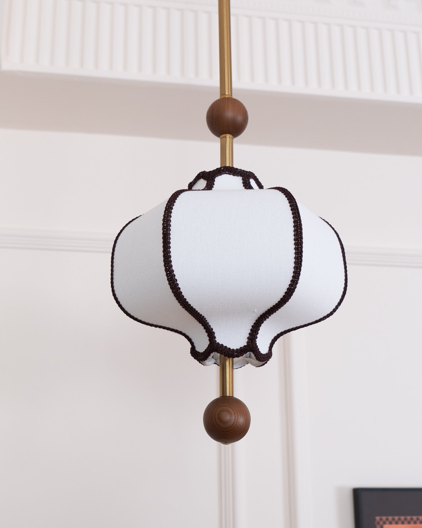 Vintage hanglamp van getextureerd textiel HL570