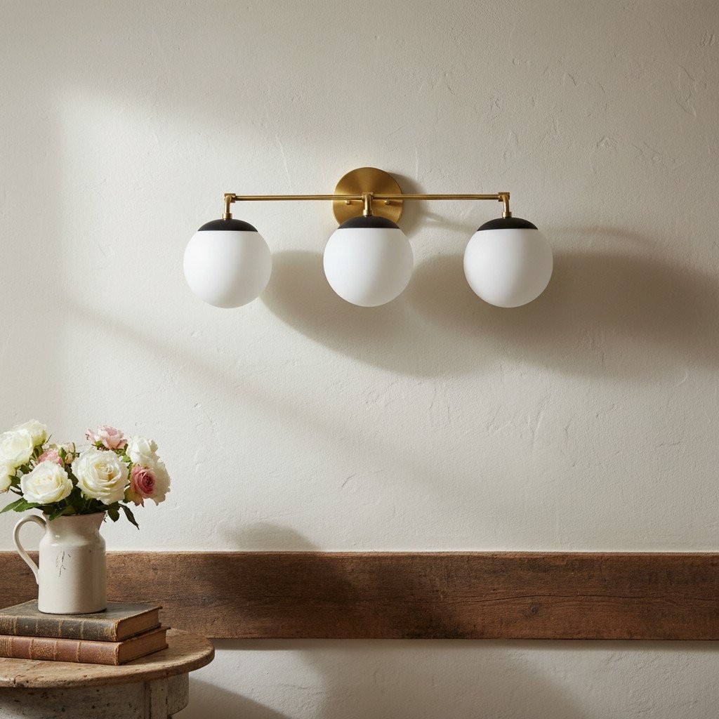 Glorica Glazen Wandlamp - Moderne Vintage Badkamerlamp HL1738