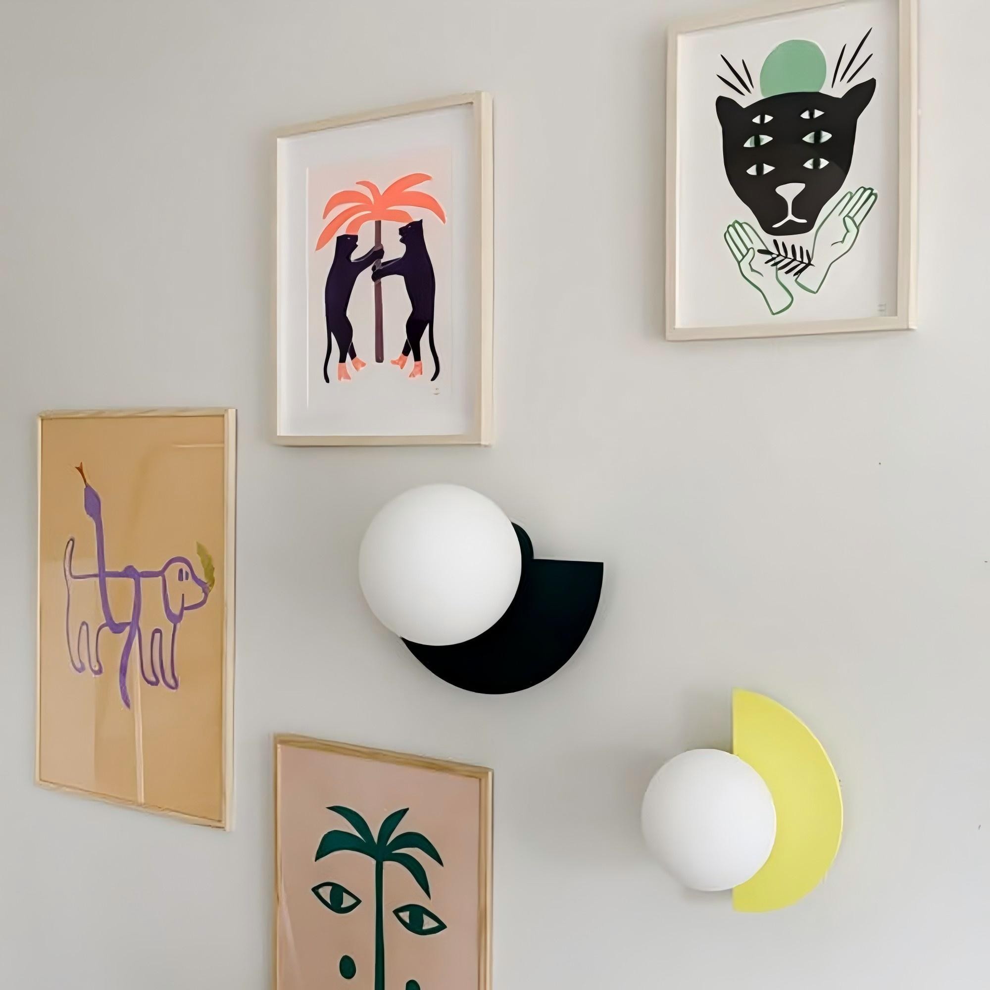 Macaron Kleurrijke Orb Wandlamp HL305