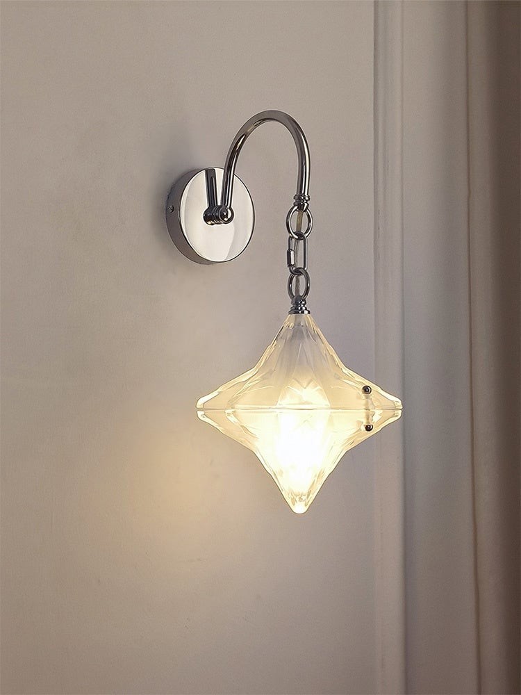 Art Deco Star Wandlamp - Matglazen Lamp voor Hal - Astris Selene HL1797