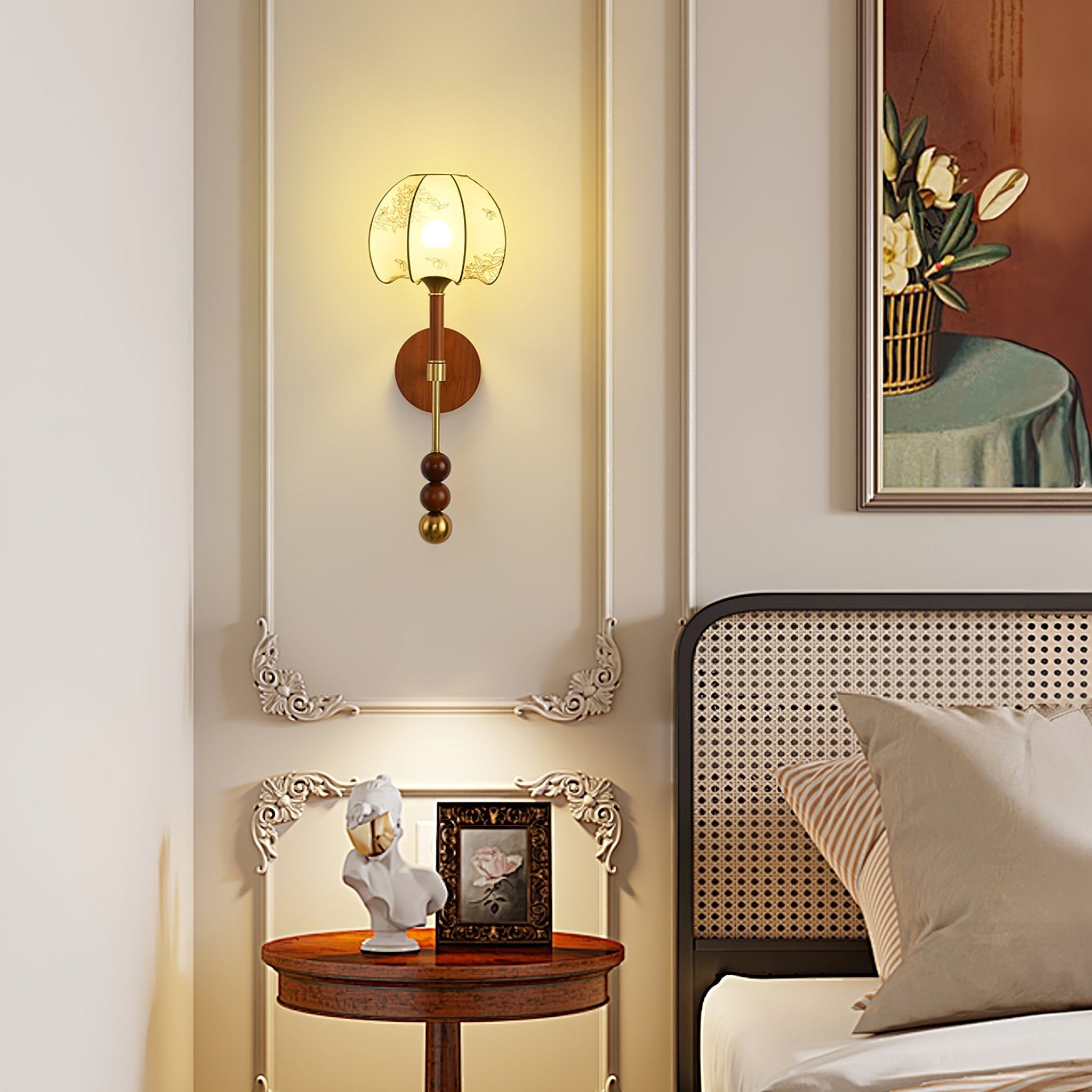 Retro Massief Houten Serie Wandlamp HL769
