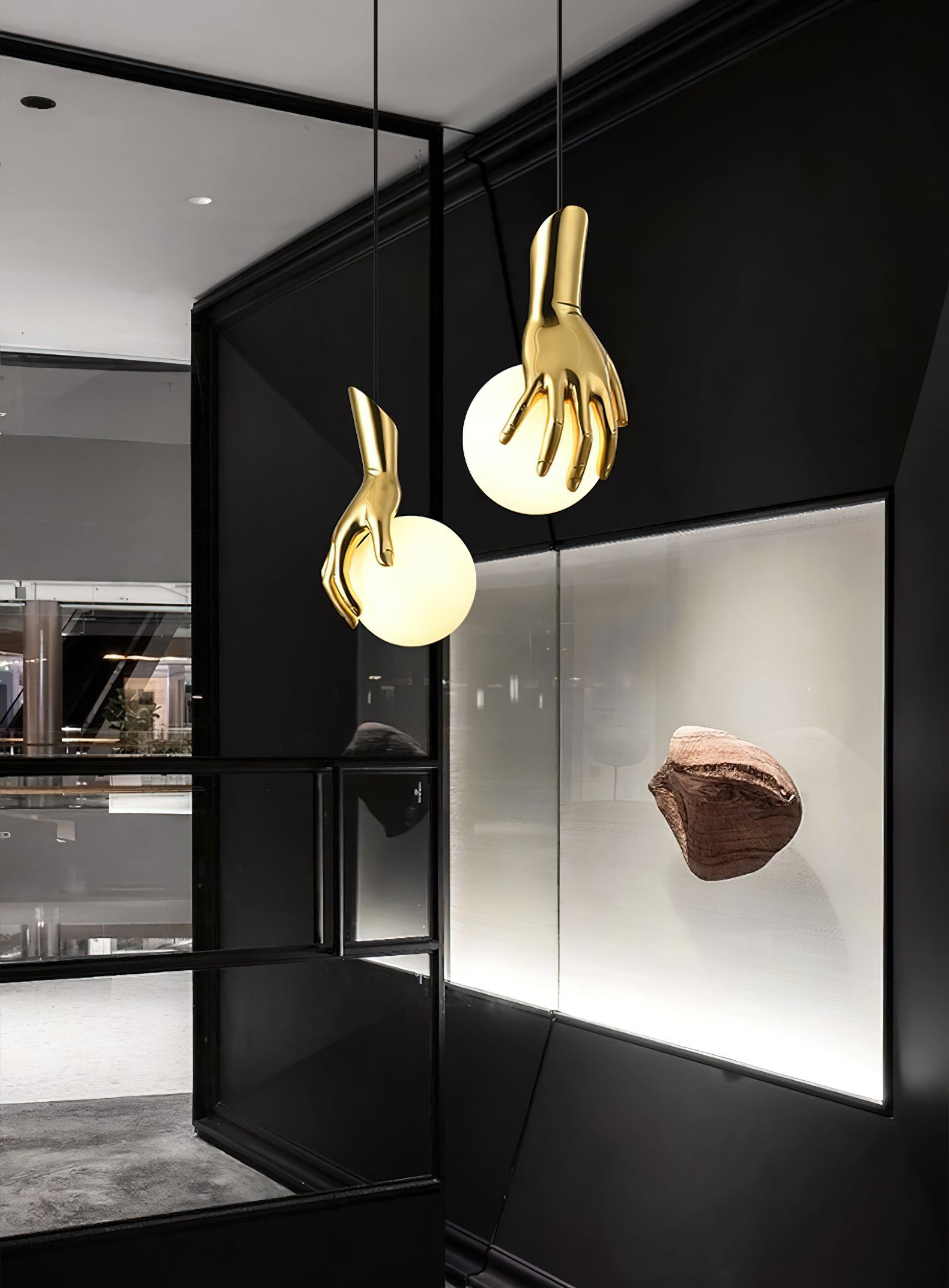 Hanglamp met bolvormige hand en hand HL3004