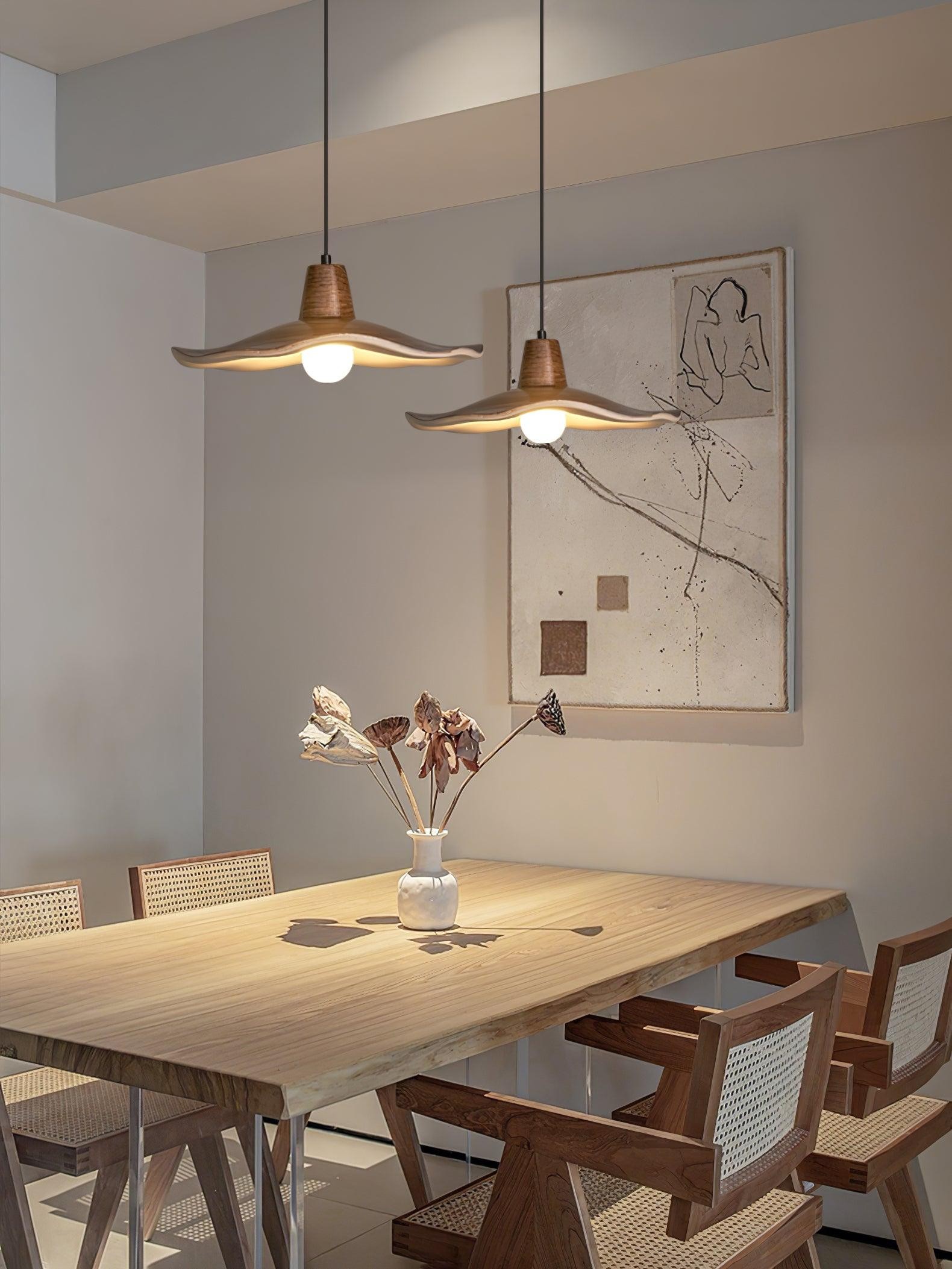 Zwarte imitatie walnoot houtnerf keuken hanglamp HL864