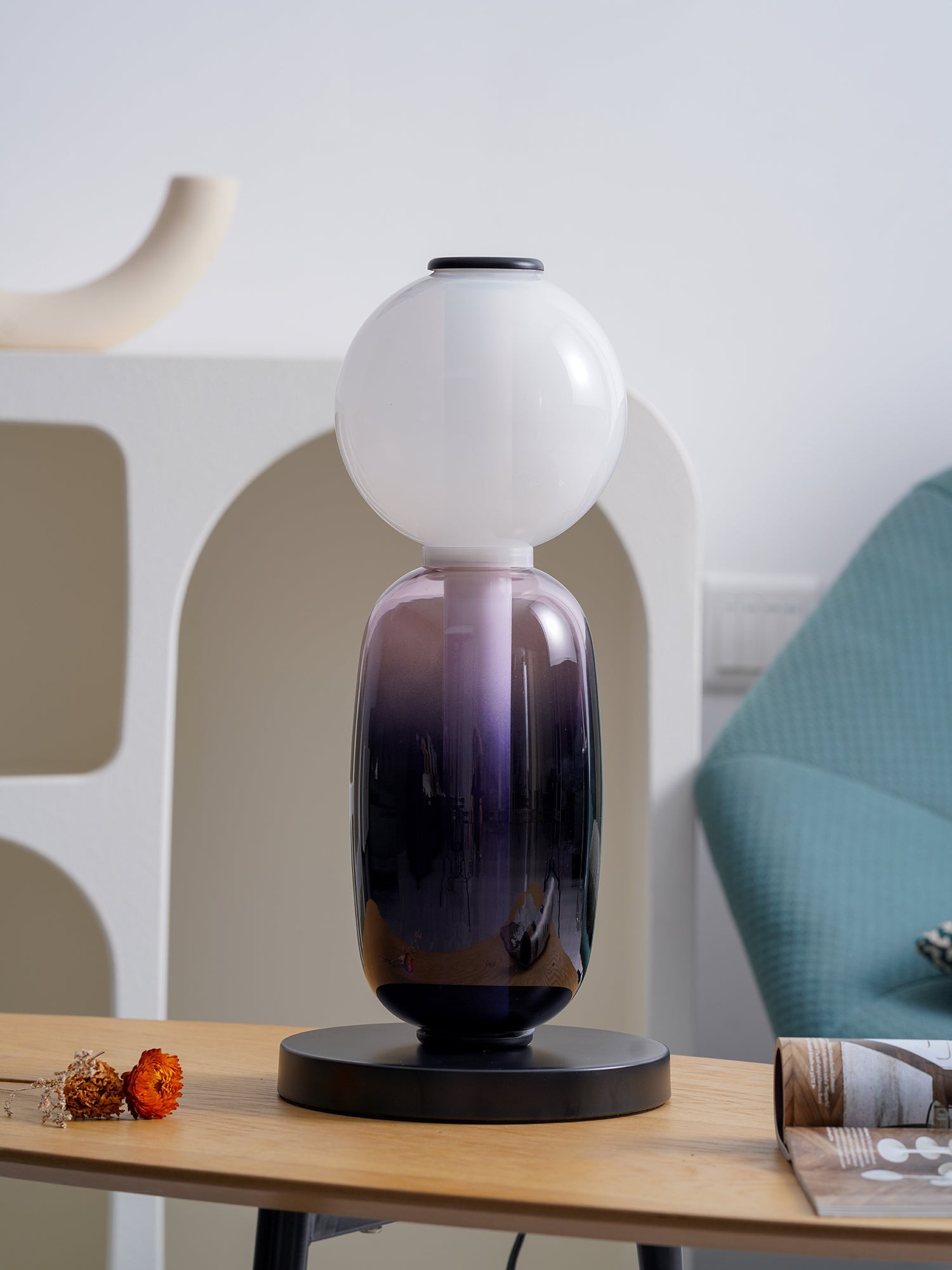 Nordic Minimalistische Creatieve Luxe Kalebas Glazen Tafellamp HL408