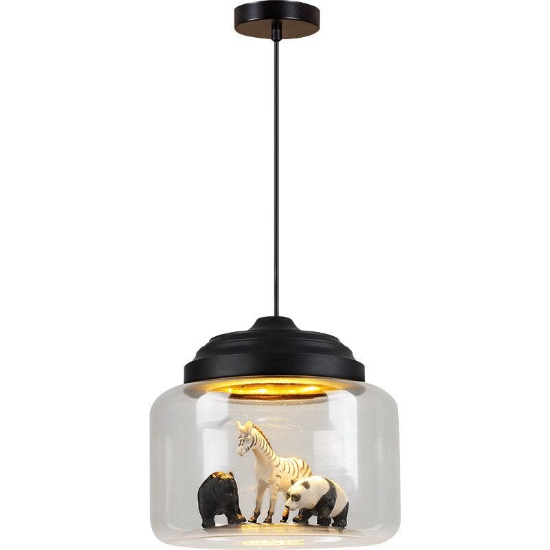 Glazen Kap Little Zoo Hanglamp Voor Kinderkamer HL30