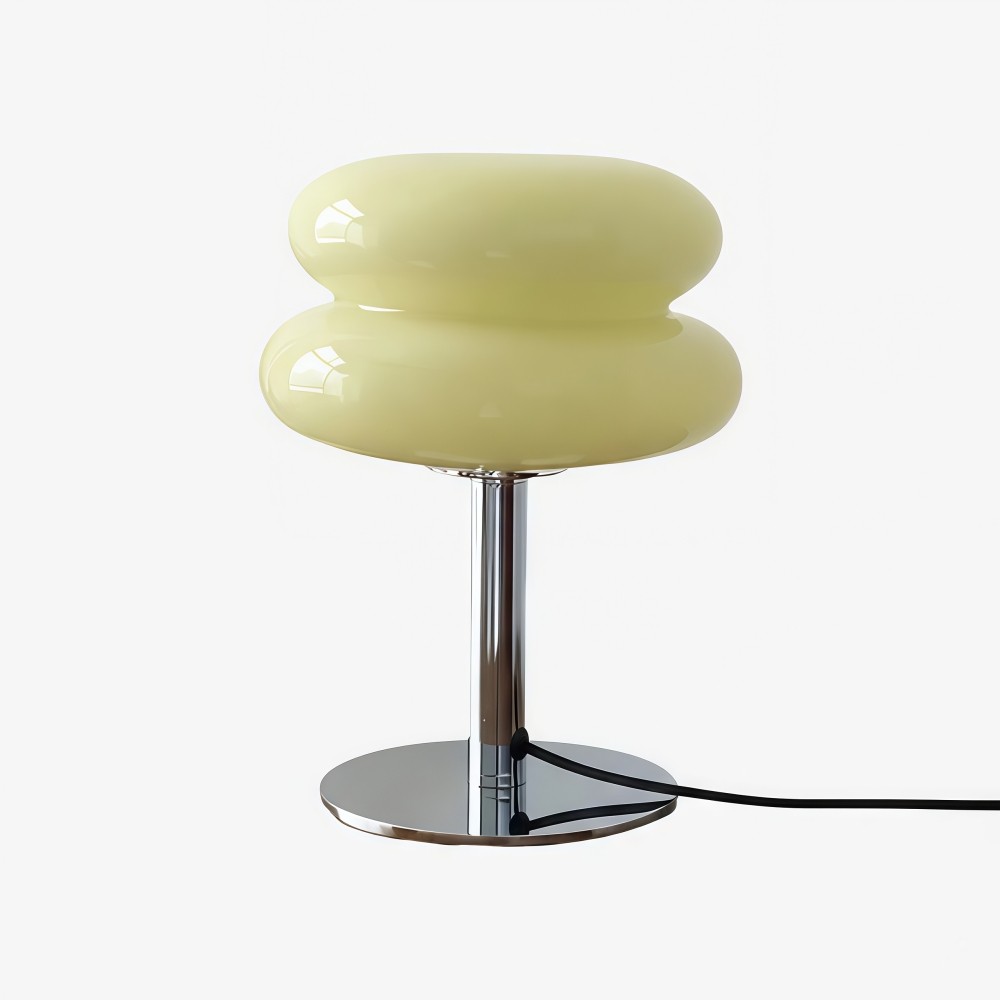 Bauhaus Dubbele Glazen Tafellamp - Sculpturale Gelaagde Nachtlamp voor Slaapkamer en Bureau HL22