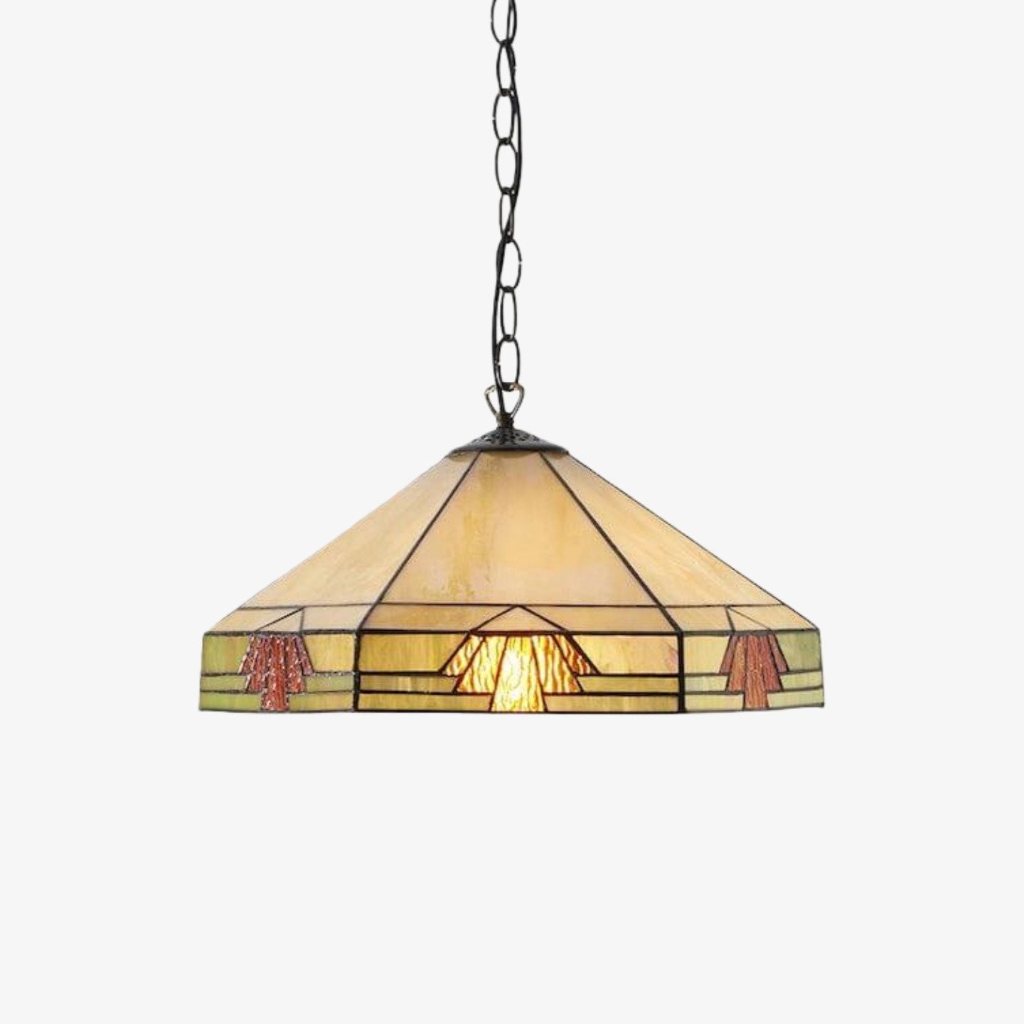 TF Nevada Vintage Hanglamp van gebrandschilderd glas - Handgemaakte kunstglazen verlichting voor eetkamers HL2166