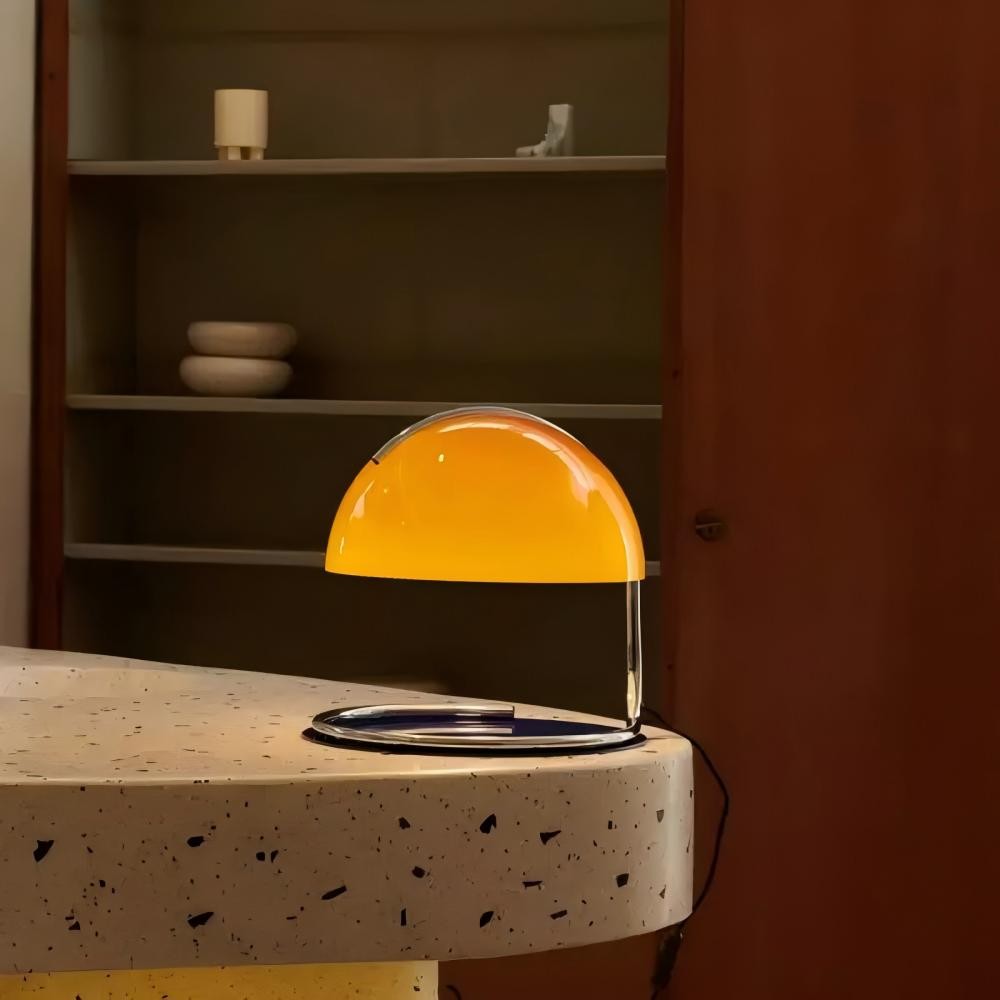 Retro Bauhaus Pudding Glazen Tafellamp HL318