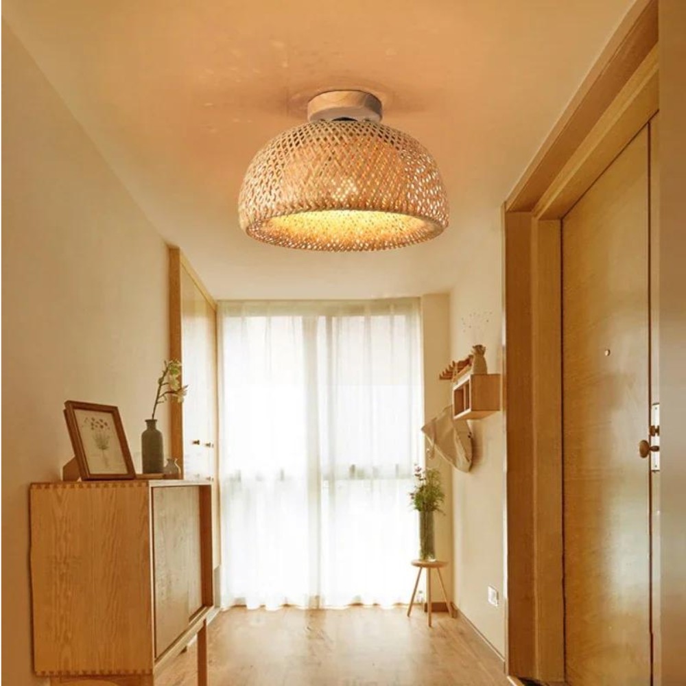 De Luminous Refuge bamboe plafondlamp HL3422