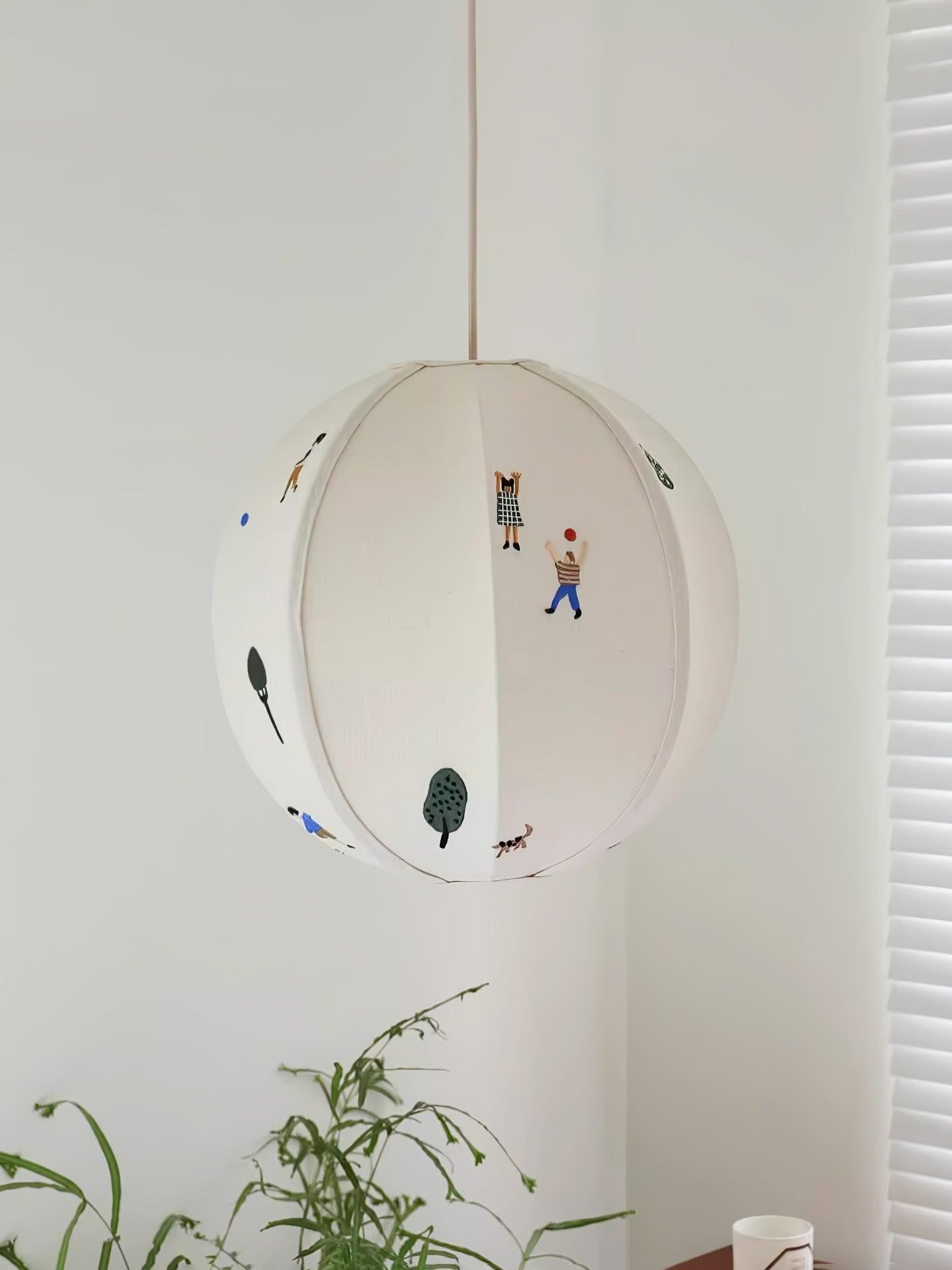 Park geborduurde textiel hanglamp HL634