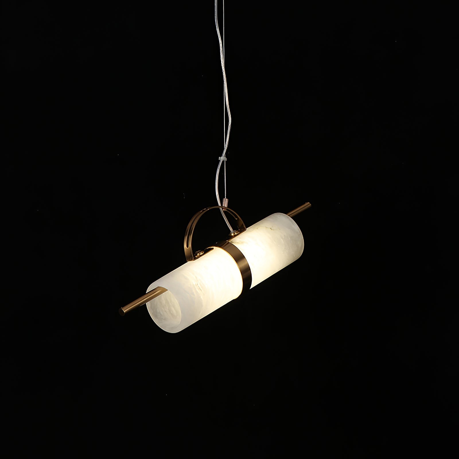 Mini cilindrische albasten hanglamp HL2974