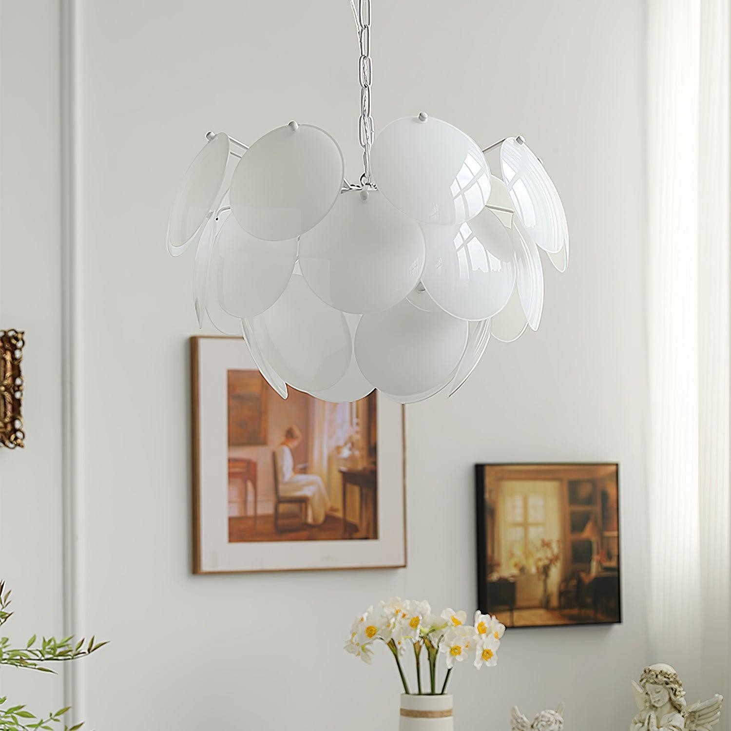 Luxe mode lichtgevende bloemblaadjes glazen kroonluchter HL581
