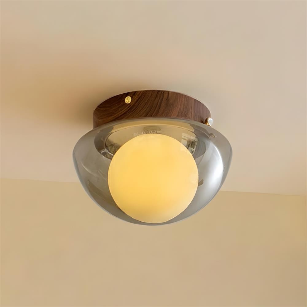 Honingkleurige koepelvormige plafondlamp HL2870