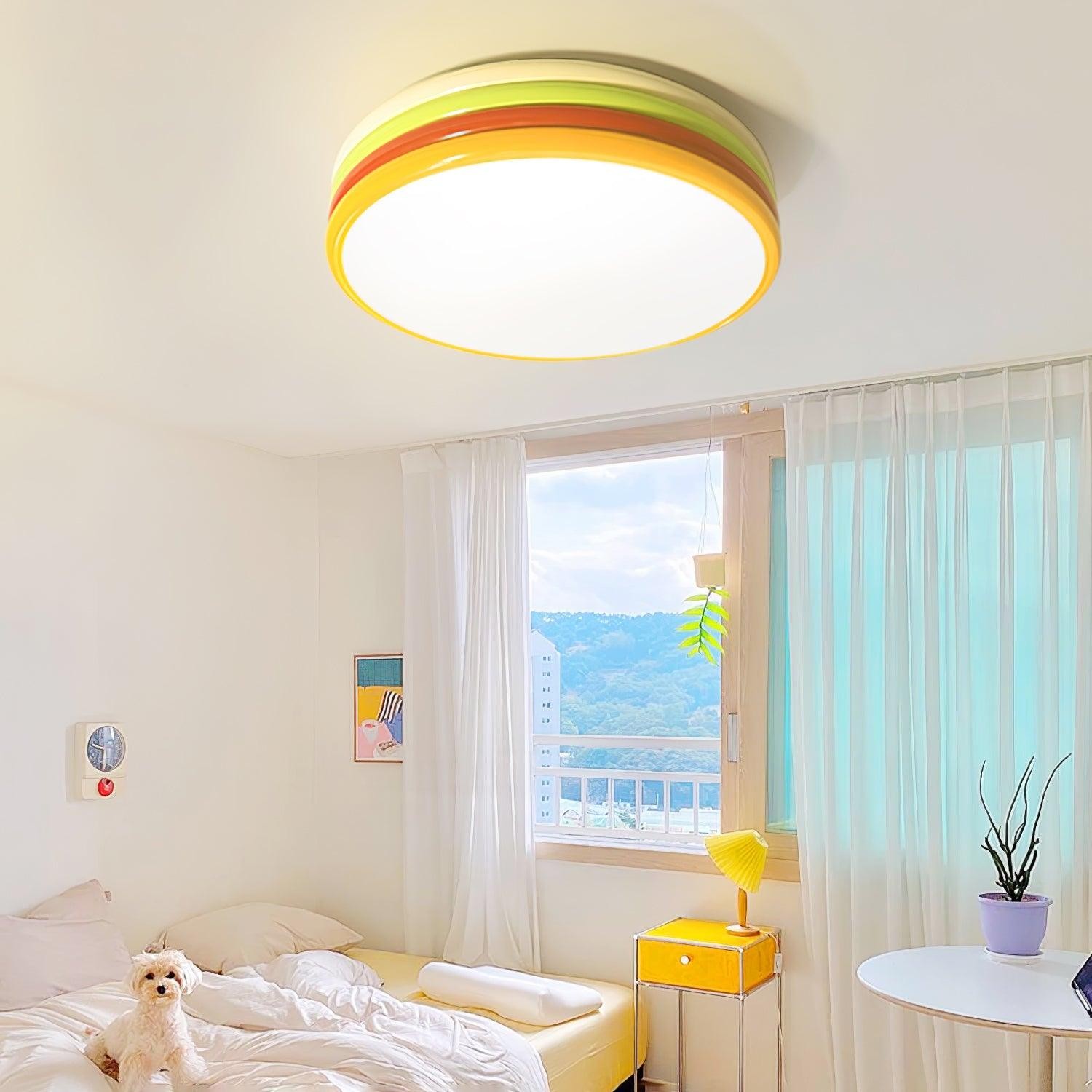 Scandinavische eenvoudige kleurrijke plafondlamp van acryl voor slaapkamer HL486