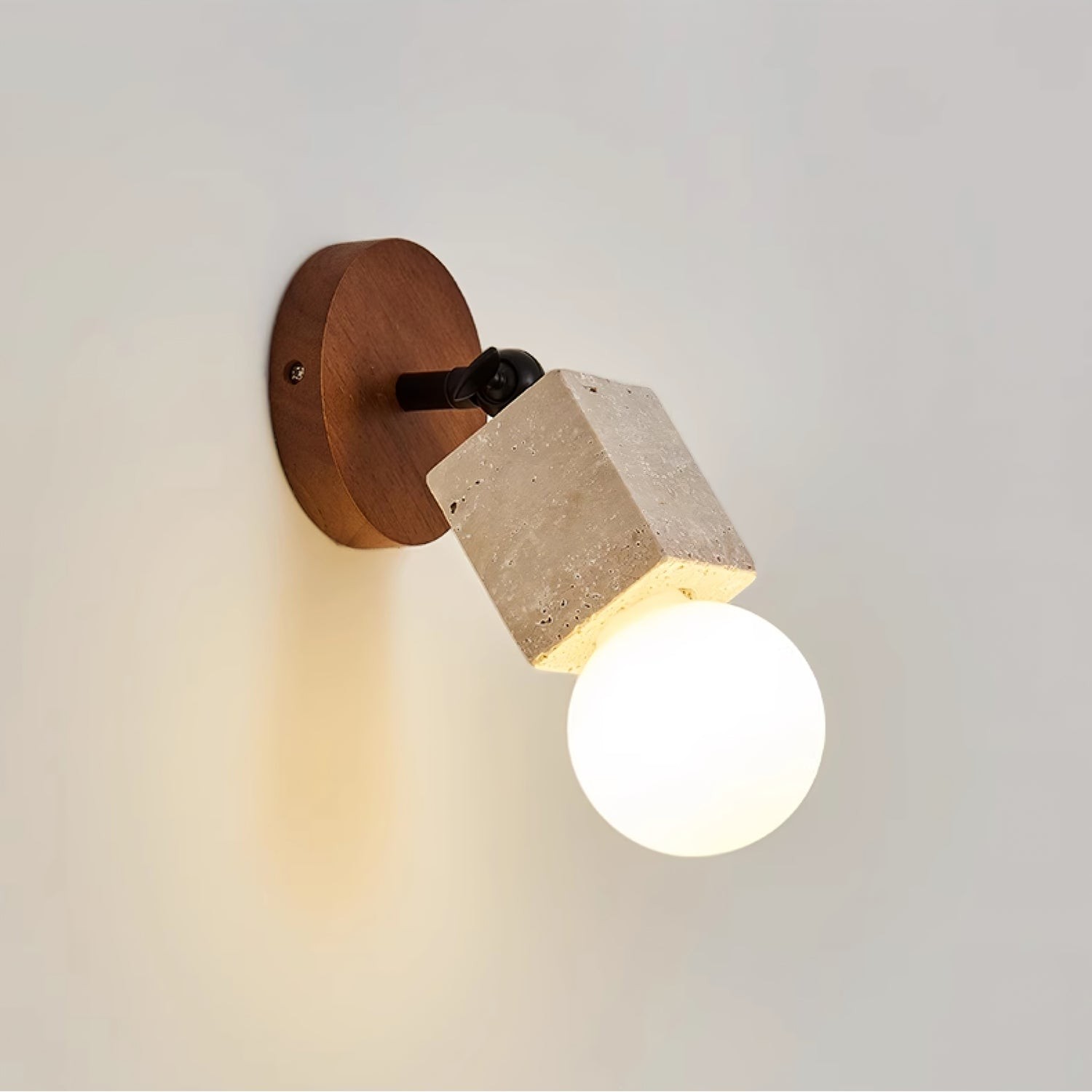Wabi-Sabi Travertine Verstelbare Wandlamp HL851