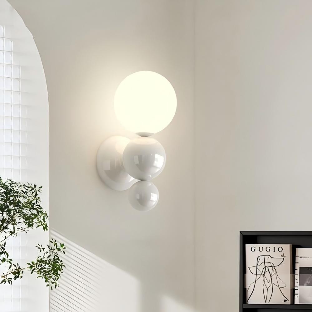 Kleurrijke Crèmekleurige Bolvormige Wandlamp HL321