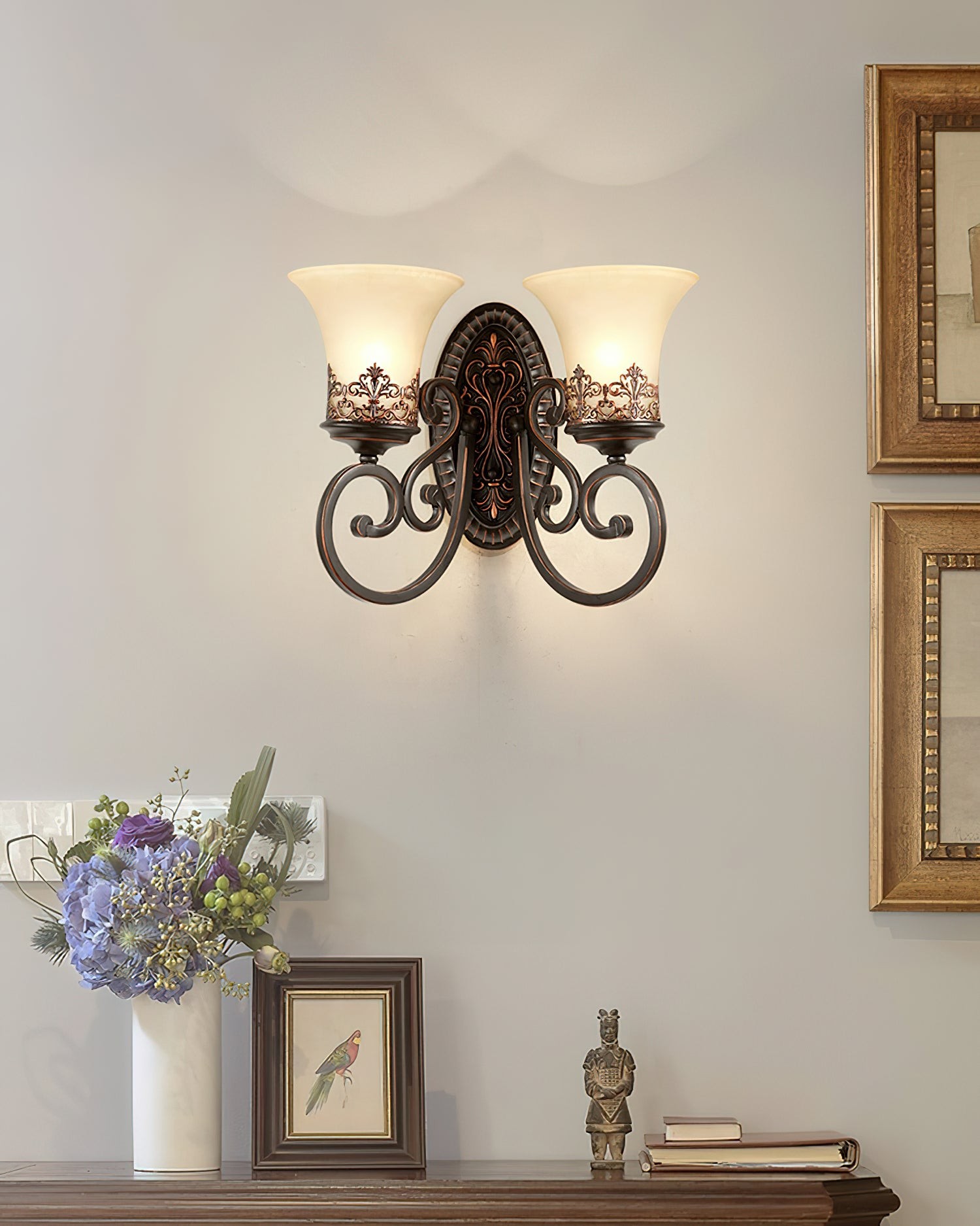 Grote Zwarte Baard Wandlamp HL1159