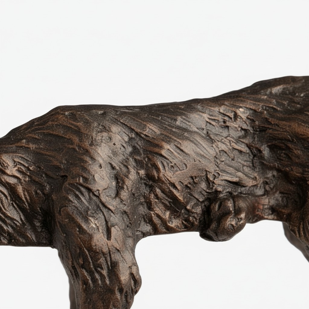 Floxo Lazy Dog sculptuur met geometrisch ijzeren ontwerp - Moderne woondecoratie voor woonkamers en kantoren HL2505