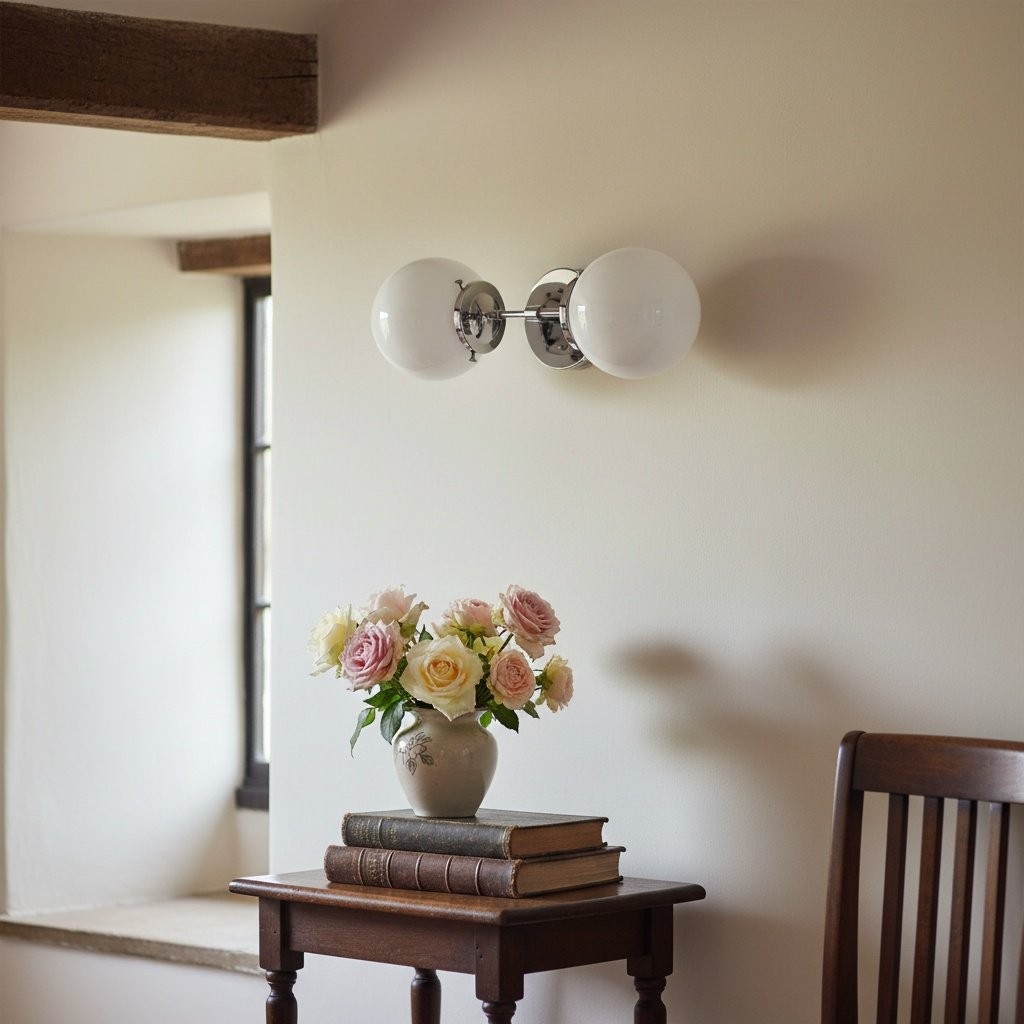 Lumio Globe Art Deco Badkamerlamp - Opaal Globe Badkamerlamp HL1682