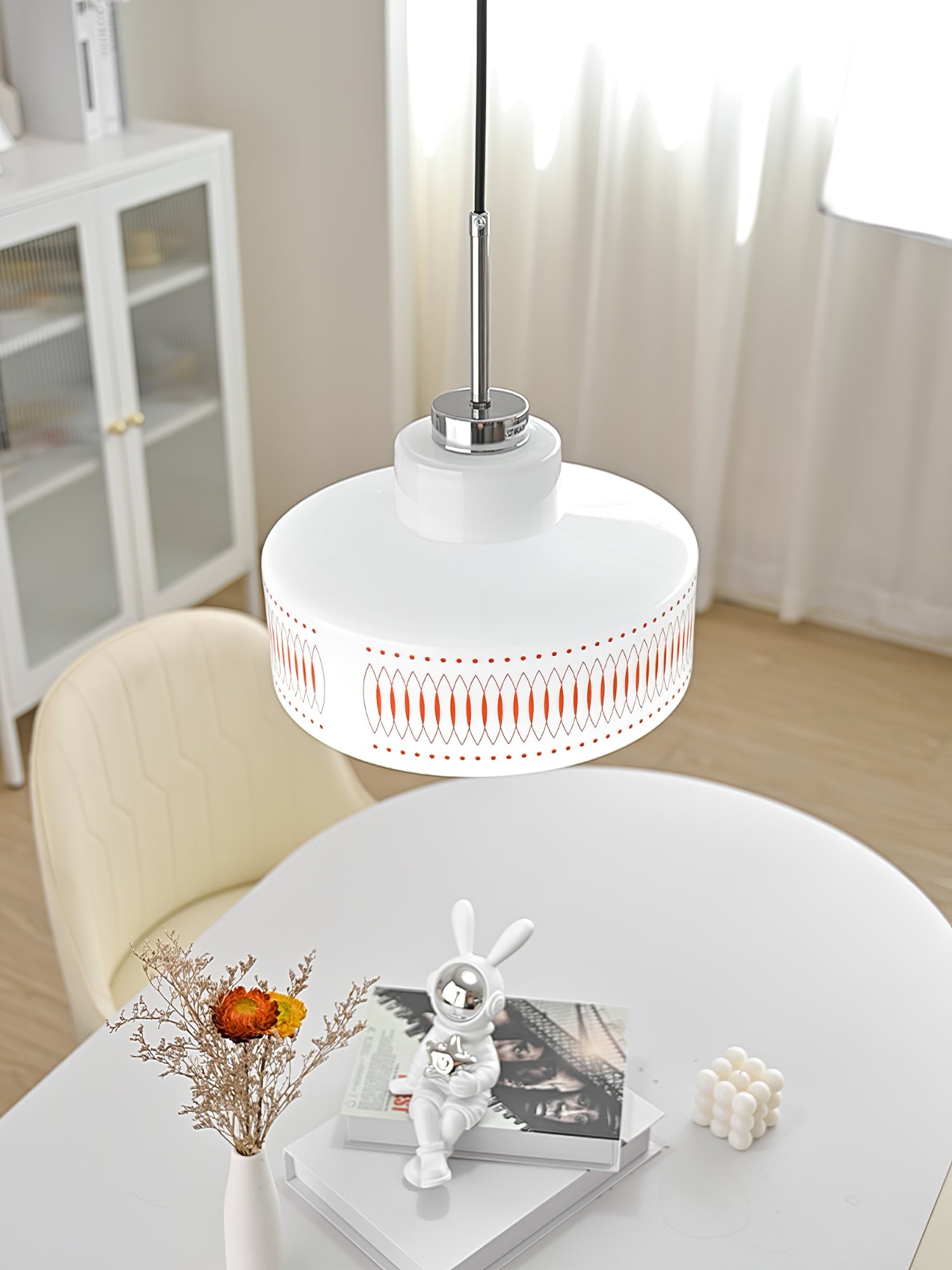 Moderne glazen hanglamp in de vorm van een kalebas HL354