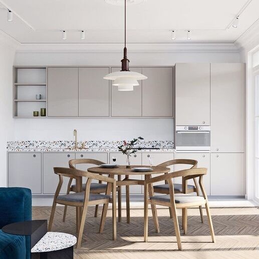 Klassieke Opaalglas Eettafel Hanglamp