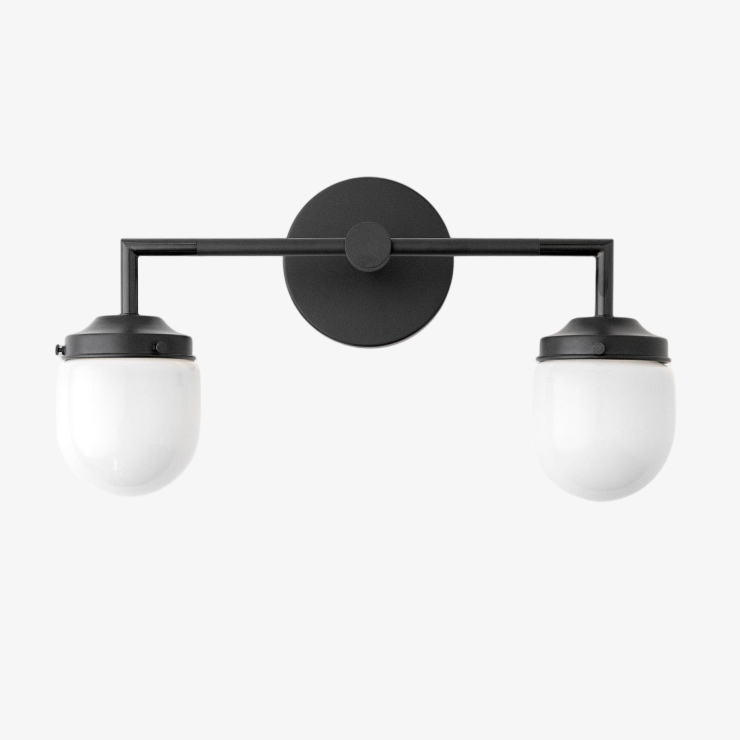 Opaalglas dubbele wastafellamp - Vintage stijl badkamer dubbele wandverlichting HL1665