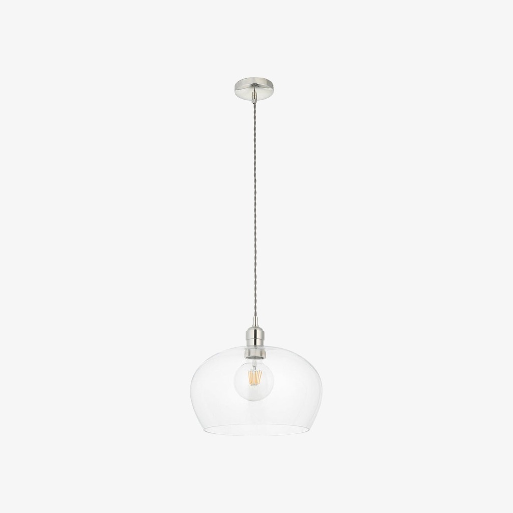 Clarione in hoogte verstelbare glazen hanglamp - Klassieke Art Deco lamp HL2231