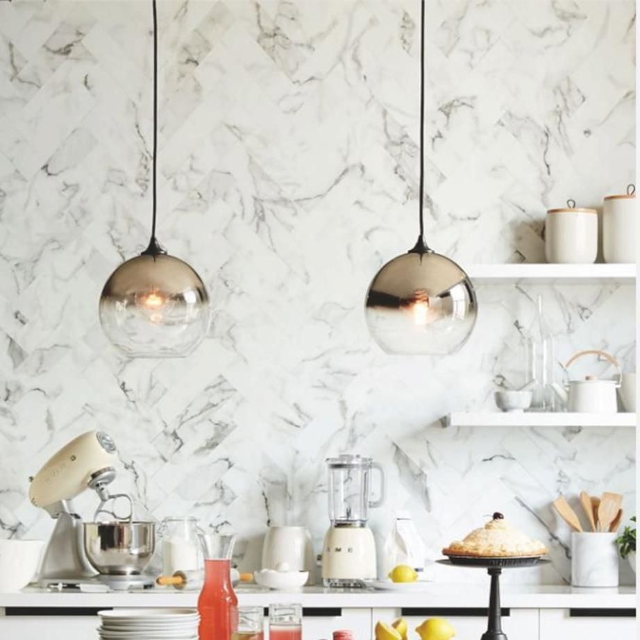 Moderne Glazen Bol Hanglamp Met Verloop HL70