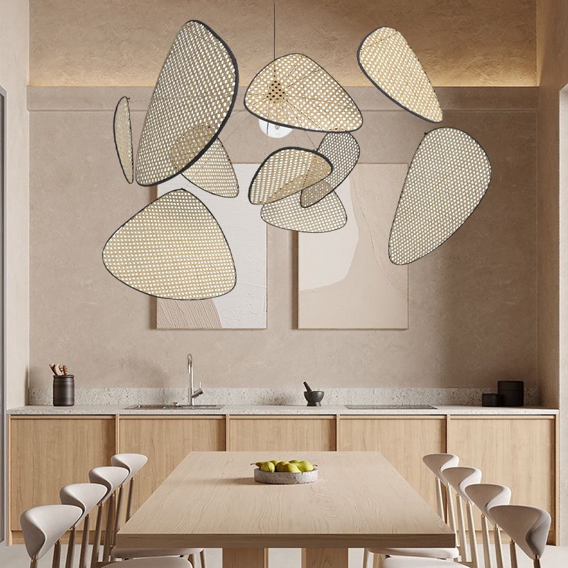 Natuurlijk Rotan Hanglamp Screen Cannage