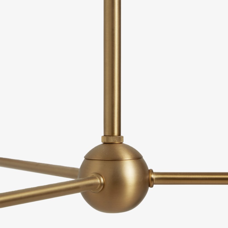 Ruffmeto kroonluchter met gegolfde kap en metalen frame voor eetkamer, hal en woonkamer HL1869