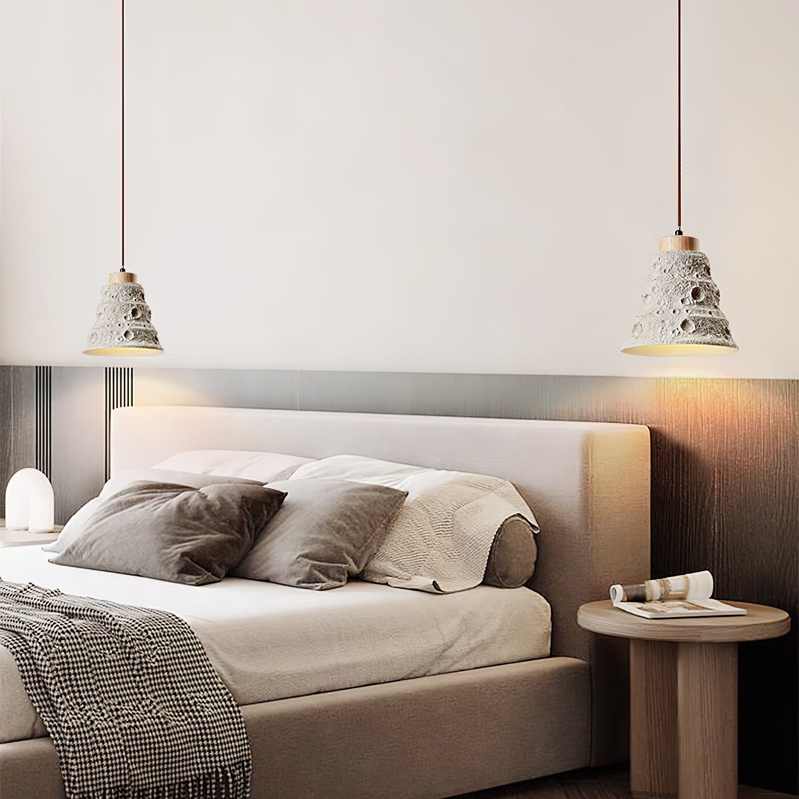 Japanse Wabi Sabi cementen belvormige hanglamp HL939
