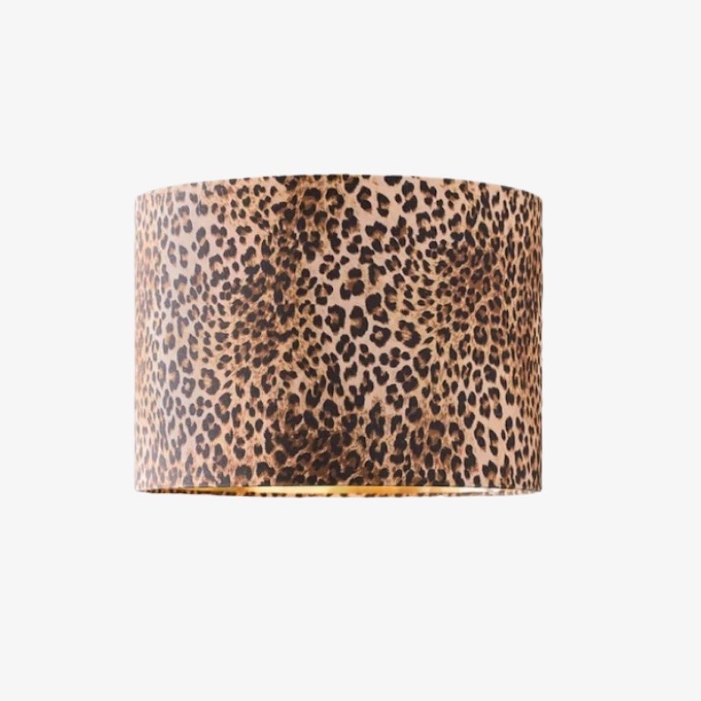 Wildlux Statement Trommellampenkap met Luipaardprint - Decoratieve Stoffen Lampenkap voor Interieur HL2463