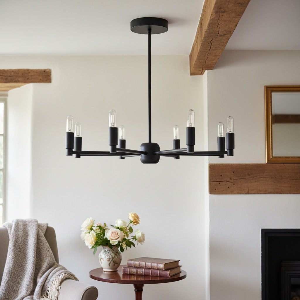 Mobilux Line moderne kroonluchter - 8-armige Mid Century hanglamp HL1700