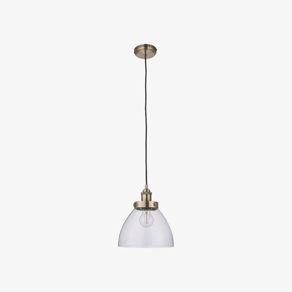 Novera Art Deco Dome hanglamp met in hoogte verstelbare glazen kap - Woonkamer HL2207