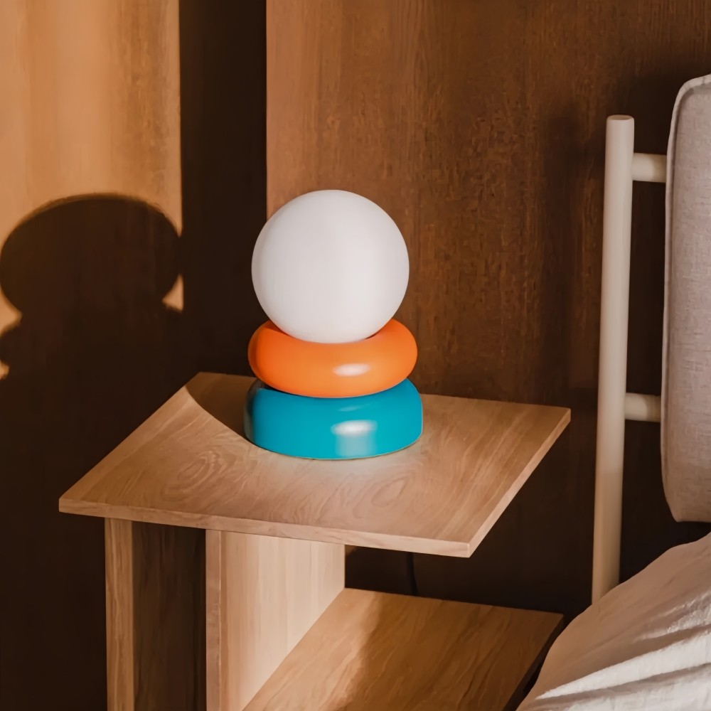 Macaron Opal Glass Tafellamp - Donut Artisan Lamp voor op het nachtkastje HL1066