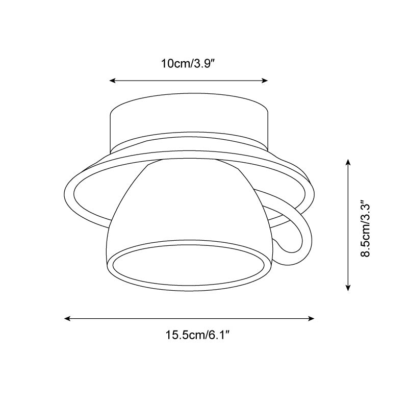 Plafondlamp in theekopvorm HL2683