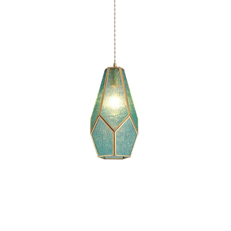 Romantische Retro Messing Glazen Hanglamp HL66