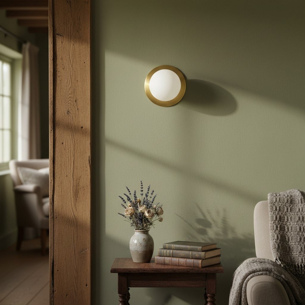 Glorica glazen wandlamp van massief messing - compacte plafondlamp HL1746