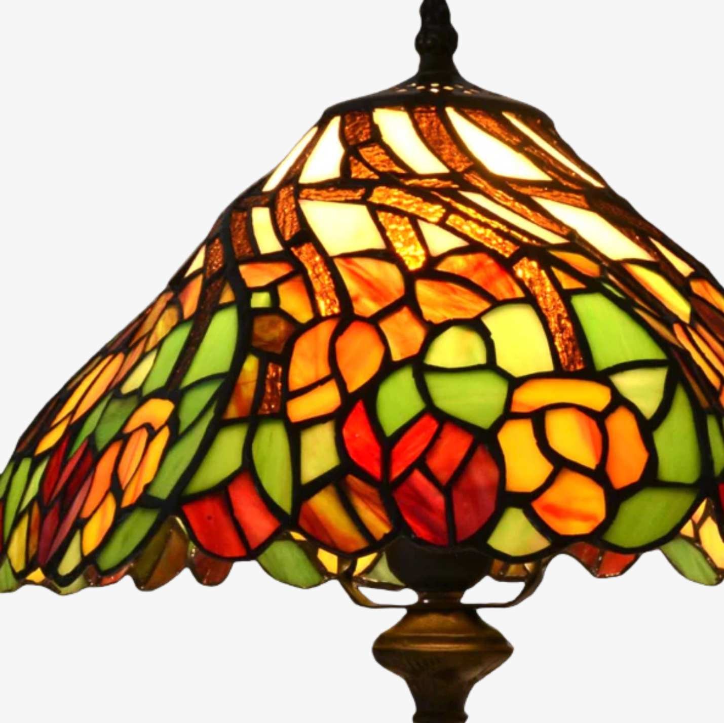 TF Sorenia Elegante Glas-in-lood Lamp - Handgemaakte Tiffany Tafellamp voor Interieur HL2085