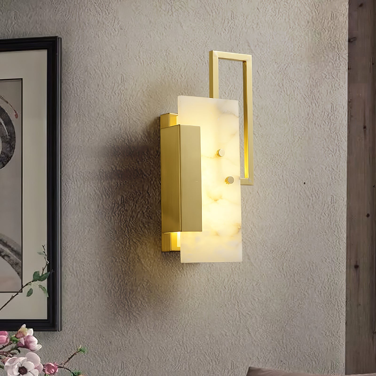 Althea alabaster wandlamp HL2949