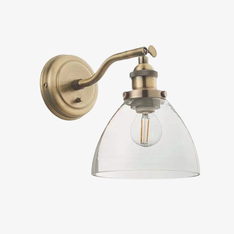 Novera wandlampencollectie - Glazen kap in messing, zilver, nikkel en koper - Residentieel en boutique horeca HL2034