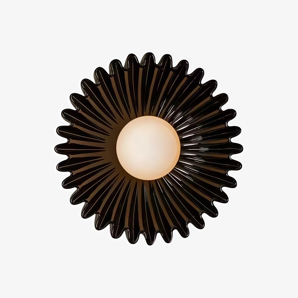 Kunststof lampenkap keramische bloem wandlamp HL375