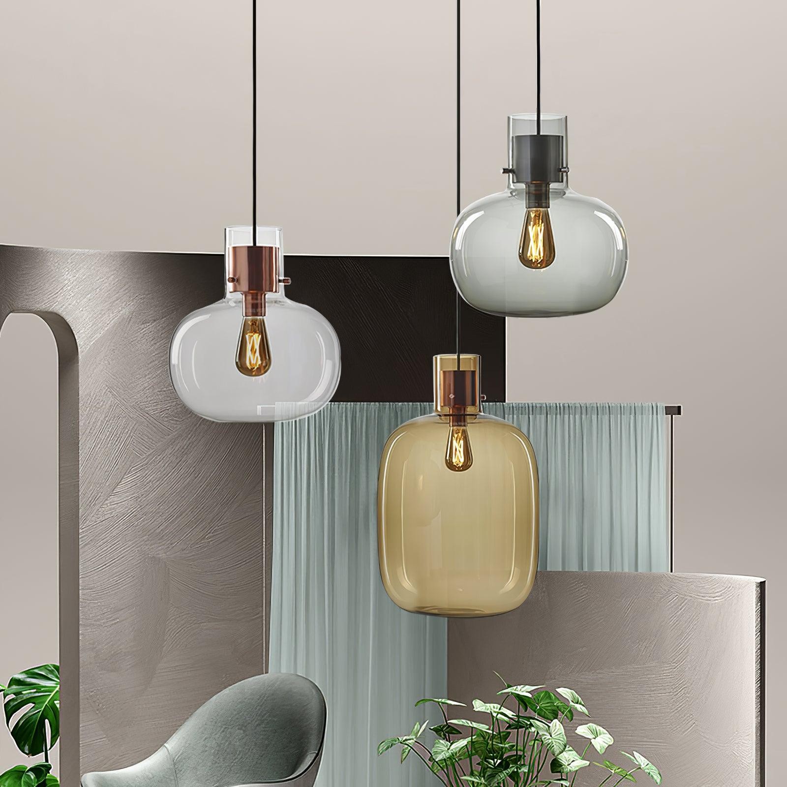 Nordic Minimalistische Luxe Persoonlijkheid Glazen Hanglamp HL406