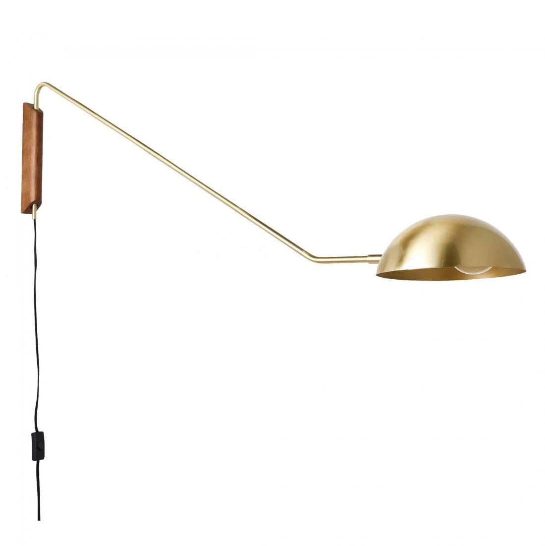 Moderne Swing Dome Messing Wandlamp